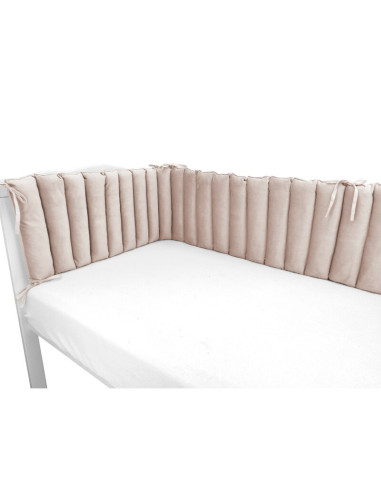 BN-6426972026581,Aparatoare pentru patut, MimiNu, Tip panou, Pentru patut, Lungime 180 cm, Din catifea, Beige Pink