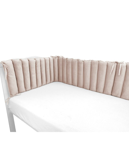 BN-6426972026581,Aparatoare pentru patut, MimiNu, Tip panou, Pentru patut, Lungime 180 cm, Din catifea, Beige Pink