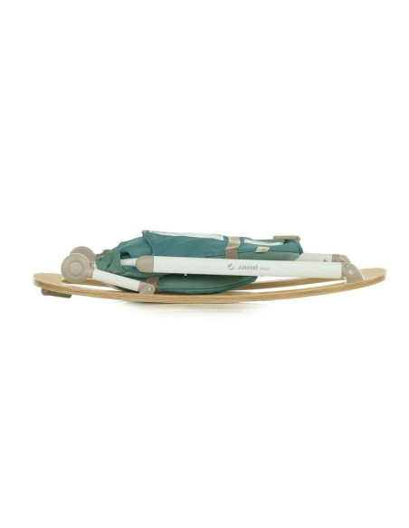 BN-8420421090923,Balansoar, Jane, Kalm, Pliabil, Cu bara de jucarii si spatar reglabil, Cu baza din lemn, Conform cu standardul 