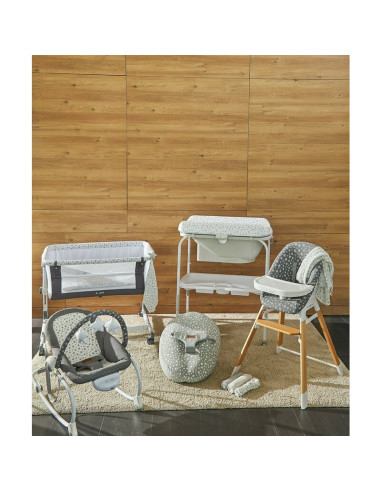 BN-8420421081662,Cadita de baie cu suport, Jane, Flip, Cu 2 pozitii anatomice, Cu masuta de infasat, Cu tavita si compartimente 