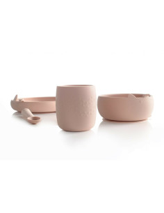 BN-8420421089309,Set complet de masa, Jane, Din silicon, Cu 4 piese, Farfurie, Bol, Lingurita si pahar, BPA free, Pale 2