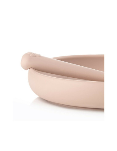 BN-8420421089309,Set complet de masa, Jane, Din silicon, Cu 4 piese, Farfurie, Bol, Lingurita si pahar, BPA free, Pale