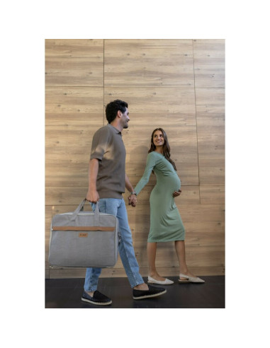 BN-8420421089248,Geanta de voiaj spital, Jane, Cu compartiment impermeabil, 41 x 50 x 7 cm, Dim Grey