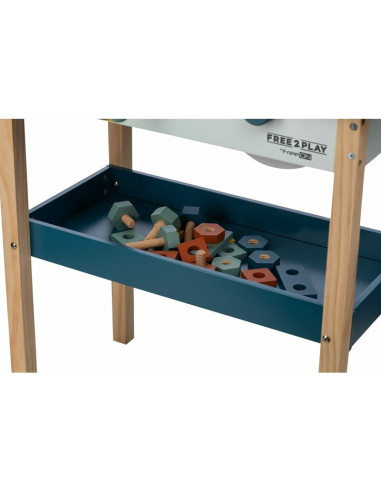 BN-85154,Banc de lucru, Free2Play, My first wooden Work Bench, Cu diverse unelte si accesorii, Pliabil, 55 x 28,5 x 85 cm, 36 lu BN-85154,Banc de lucru, Free2Play, My first wooden Work Bench, Cu diverse unelte si accesorii, Pliabil, 55 x 28,5 x 85 cm, 36 lu