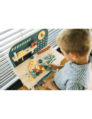 BN-85154,Banc de lucru, Free2Play, My first wooden Work Bench, Cu diverse unelte si accesorii, Pliabil, 55 x 28,5 x 85 cm, 36 lu BN-85154,Banc de lucru, Free2Play, My first wooden Work Bench, Cu diverse unelte si accesorii, Pliabil, 55 x 28,5 x 85 cm, 36 lu
