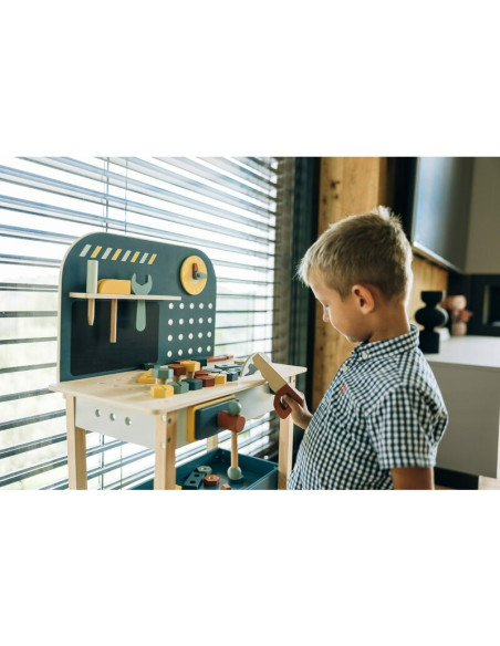 BN-85154,Banc de lucru, Free2Play, My first wooden Work Bench, Cu diverse unelte si accesorii, Pliabil, 55 x 28,5 x 85 cm, 36 lu BN-85154,Banc de lucru, Free2Play, My first wooden Work Bench, Cu diverse unelte si accesorii, Pliabil, 55 x 28,5 x 85 cm, 36 lu