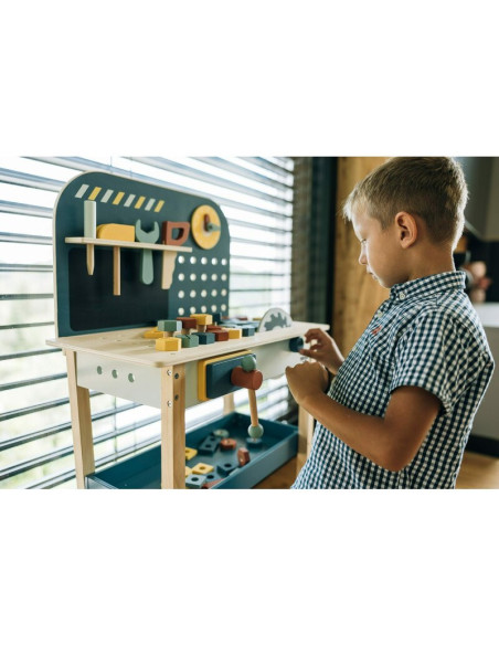 BN-85154,Banc de lucru, Free2Play, My first wooden Work Bench, Cu diverse unelte si accesorii, Pliabil, 55 x 28,5 x 85 cm, 36 lu BN-85154,Banc de lucru, Free2Play, My first wooden Work Bench, Cu diverse unelte si accesorii, Pliabil, 55 x 28,5 x 85 cm, 36 lu