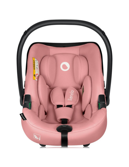 BN-LO-ASTRID_I-SIZE_PINK_CORAL,Scoica auto, Lionelo, i-Size Astrid, 0-13 Kg, 40-87 cm, Cu maner si capotina reglabile, Cu protec