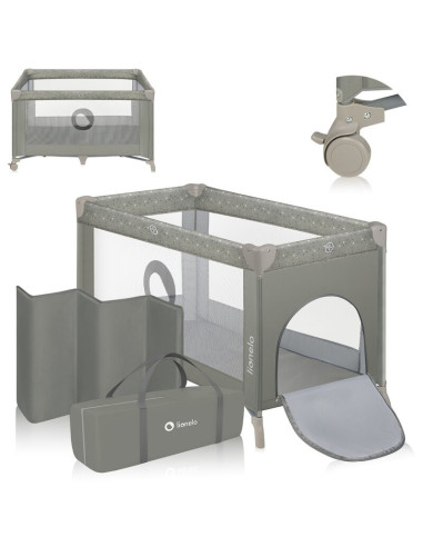 BN-LO-STEFI_BEIGE_SAND,Patut pliant, Lionelo, Stefi, Cu un nivel, Cu intrare laterala cu fermoar, 2 roti, 120x60 cm, Conform cu 