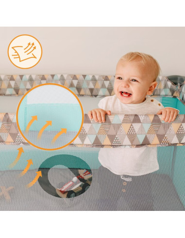 BN-LO-STEFI_BEIGE_SAND,Patut pliant, Lionelo, Stefi, Cu un nivel, Cu intrare laterala cu fermoar, 2 roti, 120x60 cm, Conform cu 