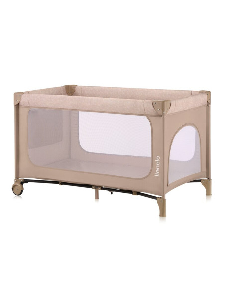 BN-LO-JASMIN_EASY_FOLD_BEIGE_SAND,Patut pliant, Lionelo, Jasmin Easy Fold, Pana la 15 kg, Usor de pliat, Cu doua nivele, Cu salt
