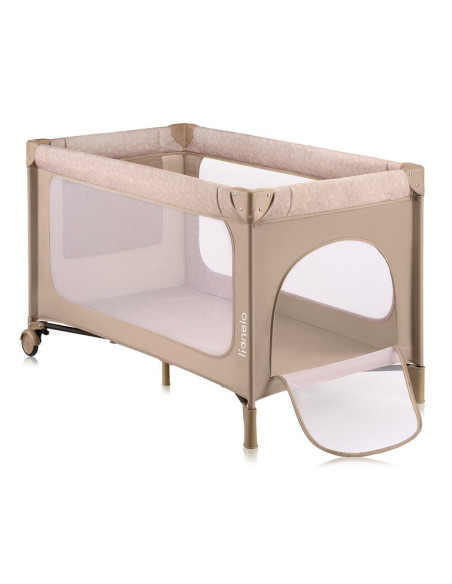 BN-LO-JASMIN_EASY_FOLD_BEIGE_SAND,Patut pliant, Lionelo, Jasmin Easy Fold, Pana la 15 kg, Usor de pliat, Cu doua nivele, Cu salt