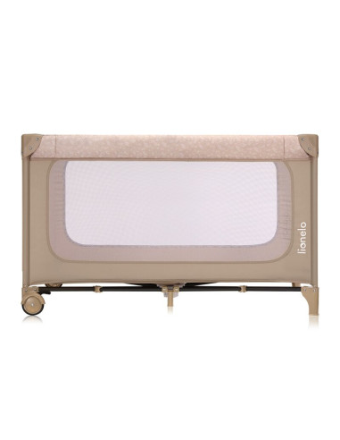BN-LO-JASMIN_EASY_FOLD_BEIGE_SAND,Patut pliant, Lionelo, Jasmin Easy Fold, Pana la 15 kg, Usor de pliat, Cu doua nivele, Cu salt