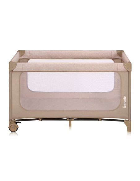 BN-LO-JASMIN_EASY_FOLD_BEIGE_SAND,Patut pliant, Lionelo, Jasmin Easy Fold, Pana la 15 kg, Usor de pliat, Cu doua nivele, Cu salt