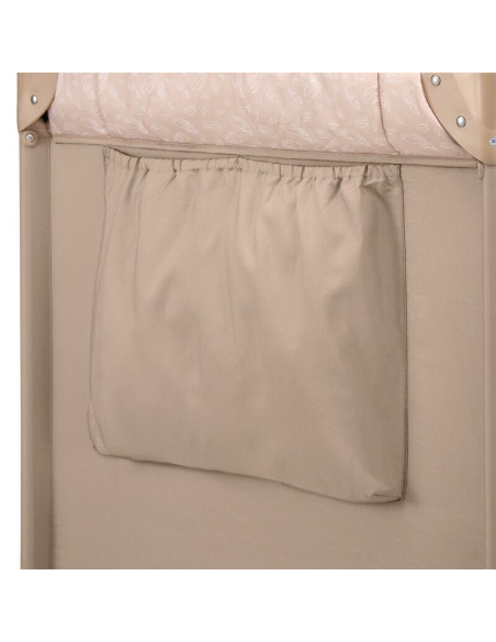 BN-LO-JASMIN_EASY_FOLD_BEIGE_SAND,Patut pliant, Lionelo, Jasmin Easy Fold, Pana la 15 kg, Usor de pliat, Cu doua nivele, Cu salt