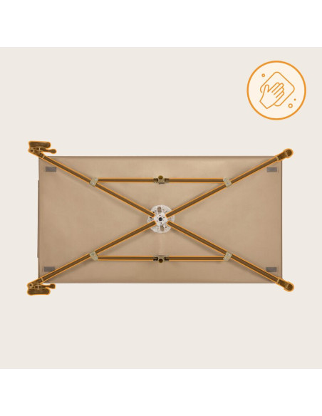 BN-LO-JASMIN_EASY_FOLD_BEIGE_SAND,Patut pliant, Lionelo, Jasmin Easy Fold, Pana la 15 kg, Usor de pliat, Cu doua nivele, Cu salt