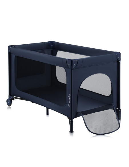 BN-LO-JASMIN_EASY_FOLD_BLUE_NAVY,Patut pliant, Lionelo, Jasmin Easy Fold, Pana la 15 kg, Usor de pliat, Cu doua nivele, Cu salte