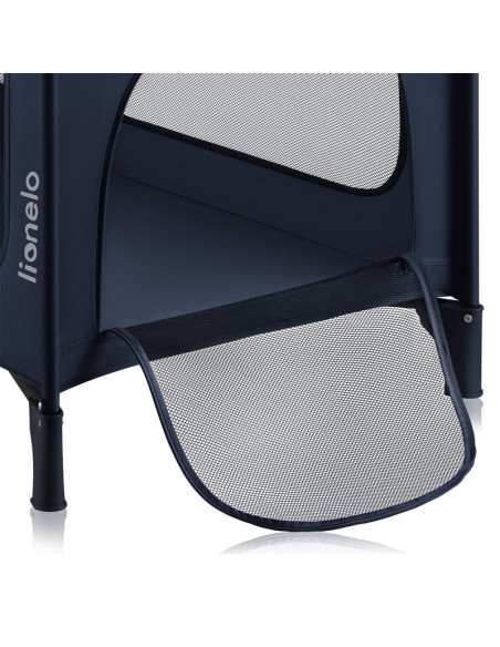 BN-LO-JASMIN_EASY_FOLD_BLUE_NAVY,Patut pliant, Lionelo, Jasmin Easy Fold, Pana la 15 kg, Usor de pliat, Cu doua nivele, Cu salte