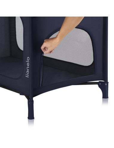 BN-LO-JASMIN_EASY_FOLD_BLUE_NAVY,Patut pliant, Lionelo, Jasmin Easy Fold, Pana la 15 kg, Usor de pliat, Cu doua nivele, Cu salte