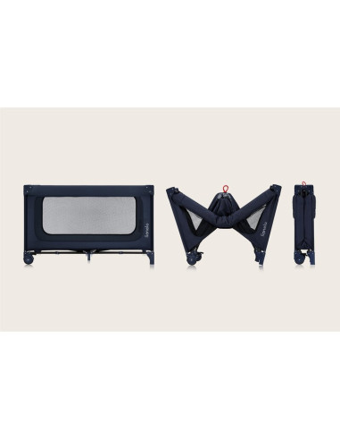 BN-LO-JASMIN_EASY_FOLD_BLUE_NAVY,Patut pliant, Lionelo, Jasmin Easy Fold, Pana la 15 kg, Usor de pliat, Cu doua nivele, Cu salte