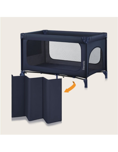 BN-LO-JASMIN_EASY_FOLD_BLUE_NAVY,Patut pliant, Lionelo, Jasmin Easy Fold, Pana la 15 kg, Usor de pliat, Cu doua nivele, Cu salte