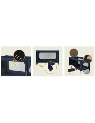 BN-LO-JASMIN_EASY_FOLD_BLUE_NAVY,Patut pliant, Lionelo, Jasmin Easy Fold, Pana la 15 kg, Usor de pliat, Cu doua nivele, Cu salte