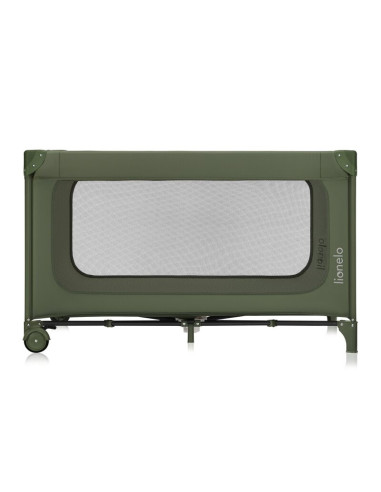 BN-LO-JASMIN_EASY_FOLD_GREEN_OLIVE,Patut pliant, Lionelo, Jasmin Easy Fold, Pana la 15 kg, Usor de pliat, Cu doua nivele, Cu sal