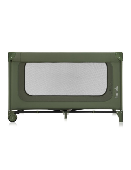 BN-LO-JASMIN_EASY_FOLD_GREEN_OLIVE,Patut pliant, Lionelo, Jasmin Easy Fold, Pana la 15 kg, Usor de pliat, Cu doua nivele, Cu sal