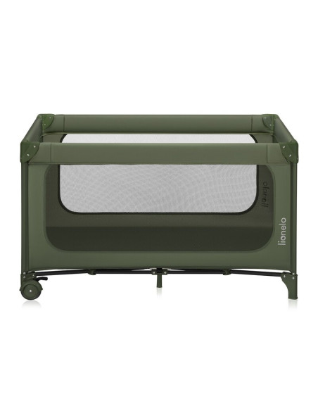BN-LO-JASMIN_EASY_FOLD_GREEN_OLIVE,Patut pliant, Lionelo, Jasmin Easy Fold, Pana la 15 kg, Usor de pliat, Cu doua nivele, Cu sal