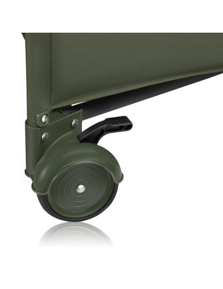 BN-LO-JASMIN_EASY_FOLD_GREEN_OLIVE,Patut pliant, Lionelo, Jasmin Easy Fold, Pana la 15 kg, Usor de pliat, Cu doua nivele, Cu sal