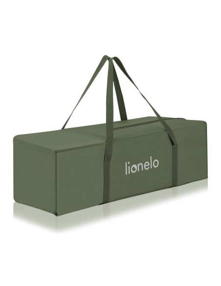 BN-LO-JASMIN_EASY_FOLD_GREEN_OLIVE,Patut pliant, Lionelo, Jasmin Easy Fold, Pana la 15 kg, Usor de pliat, Cu doua nivele, Cu sal