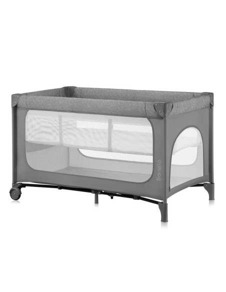 BN-LO-JASMIN_EASY_FOLD_GREY_STONE,Patut pliant, Lionelo, Jasmin Easy Fold, Pana la 15 kg, Usor de pliat, Cu doua nivele, Cu salt