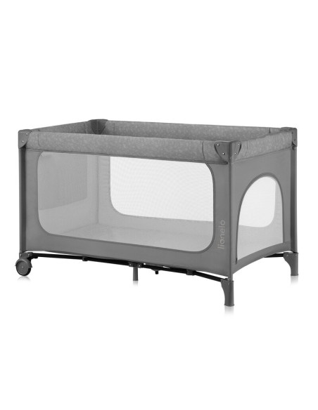 BN-LO-JASMIN_EASY_FOLD_GREY_STONE,Patut pliant, Lionelo, Jasmin Easy Fold, Pana la 15 kg, Usor de pliat, Cu doua nivele, Cu salt