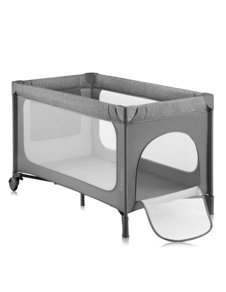 BN-LO-JASMIN_EASY_FOLD_GREY_STONE,Patut pliant, Lionelo, Jasmin Easy Fold, Pana la 15 kg, Usor de pliat, Cu doua nivele, Cu salt