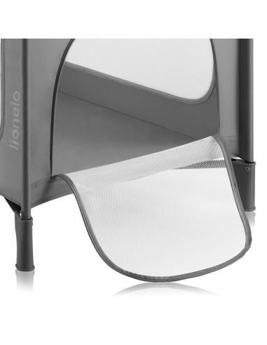 BN-LO-JASMIN_EASY_FOLD_GREY_STONE,Patut pliant, Lionelo, Jasmin Easy Fold, Pana la 15 kg, Usor de pliat, Cu doua nivele, Cu salt