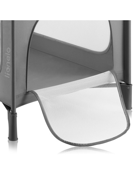 BN-LO-JASMIN_EASY_FOLD_GREY_STONE,Patut pliant, Lionelo, Jasmin Easy Fold, Pana la 15 kg, Usor de pliat, Cu doua nivele, Cu salt