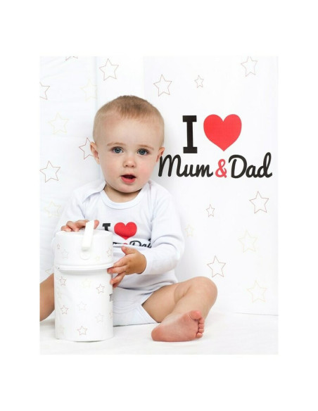 BN-28787,Saltea de infasat, New Baby, I love mum and dad, 50x70, Din material plastic rezistent la apa, Fara substante nocive, 0