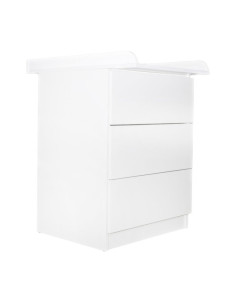 BN-6426972027014,Comoda, Qmini, Wladi, Cu masa pentru infasat demontabila, Cu 3 sertare, Din pal+placa HDF, Alb 2