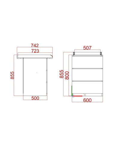 BN-6426972027014,Comoda, Qmini, Wladi, Cu masa pentru infasat demontabila, Cu 3 sertare, Din pal+placa HDF, Alb