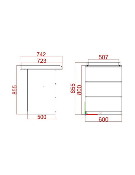 BN-6426972027014,Comoda, Qmini, Wladi, Cu masa pentru infasat demontabila, Cu 3 sertare, Din pal+placa HDF, Alb