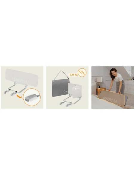 BN-LO-LORA_BEIGE_SAND,Protectie laterala pat, Lionelo, Lora, Pliabila, Sistem de blocare StandSafe, Geanta de transport inclusa, BN-LO-LORA_BEIGE_SAND,Protectie laterala pat, Lionelo, Lora, Pliabila, Sistem de blocare StandSafe, Geanta de transport inclusa,