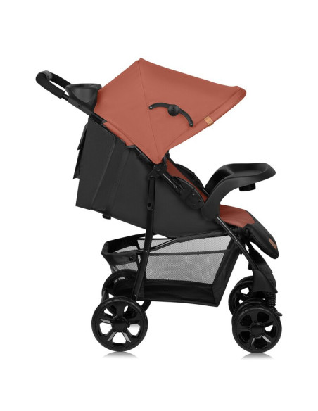 BN-LO-EMMA PLUS_CORAL_PINK,Carucior sport, Lionelo, Emma Plus, Cu tavita, 2 Suporturi pentru pahar, Geanta accesorii, Conform cu