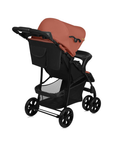 BN-LO-EMMA PLUS_CORAL_PINK,Carucior sport, Lionelo, Emma Plus, Cu tavita, 2 Suporturi pentru pahar, Geanta accesorii, Conform cu