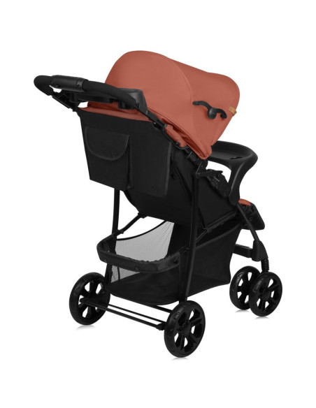 BN-LO-EMMA PLUS_CORAL_PINK,Carucior sport, Lionelo, Emma Plus, Cu tavita, 2 Suporturi pentru pahar, Geanta accesorii, Conform cu