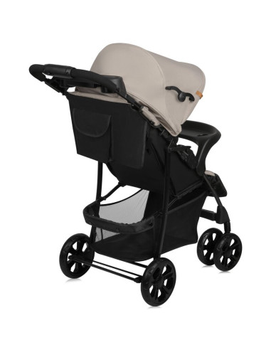 BN-LO-EMMA PLUS_BEIGE_LATTE,Carucior sport, Lionelo, Emma Plus, Cu tavita, 2 Suporturi pentru pahar, Geanta accesorii, Conform c