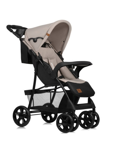 BN-LO-EMMA PLUS_BEIGE_LATTE,Carucior sport, Lionelo, Emma Plus, Cu tavita, 2 Suporturi pentru pahar, Geanta accesorii, Conform c