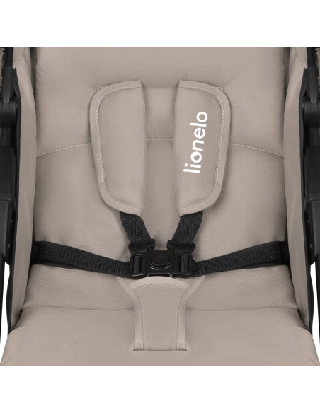 BN-LO-EMMA PLUS_BEIGE_LATTE,Carucior sport, Lionelo, Emma Plus, Cu tavita, 2 Suporturi pentru pahar, Geanta accesorii, Conform c