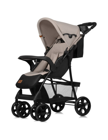 BN-LO-EMMA PLUS_BEIGE_LATTE,Carucior sport, Lionelo, Emma Plus, Cu tavita, 2 Suporturi pentru pahar, Geanta accesorii, Conform c