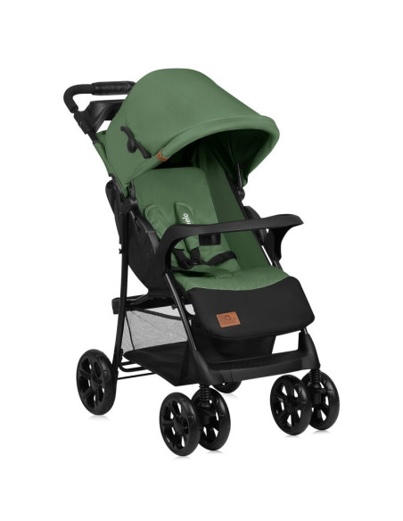 BN-LO-EMMA PLUS_GREEN_EMERALD,Carucior sport, Lionelo, Emma Plus, Cu tavita, 2 Suporturi pentru pahar, Geanta accesorii, Conform