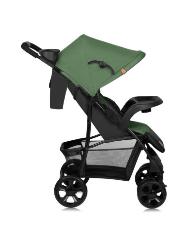 BN-LO-EMMA PLUS_GREEN_EMERALD,Carucior sport, Lionelo, Emma Plus, Cu tavita, 2 Suporturi pentru pahar, Geanta accesorii, Conform